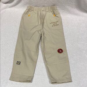Kids Beige bug insect themed Cargo Pants nwot 5t